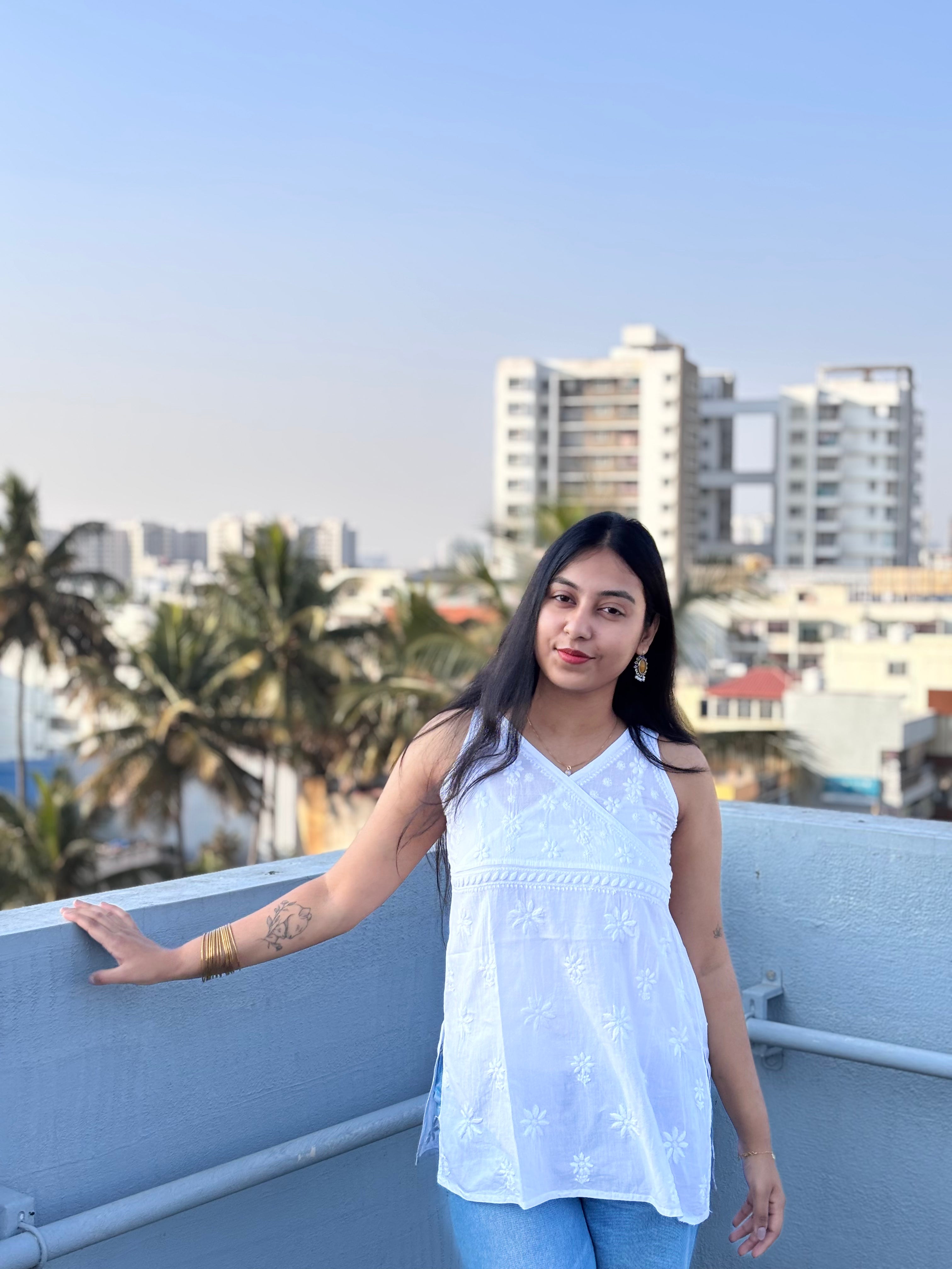 Short V Neck Kurti (Sleeveless)